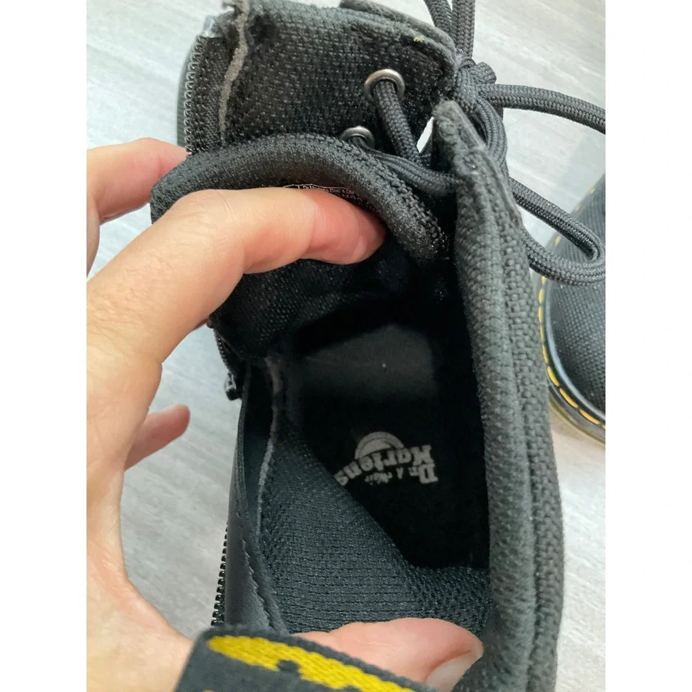 KIDS DR MARTENS‎ COMBS LACE UP FASHION BOOTS SIDE ZIP BLACK